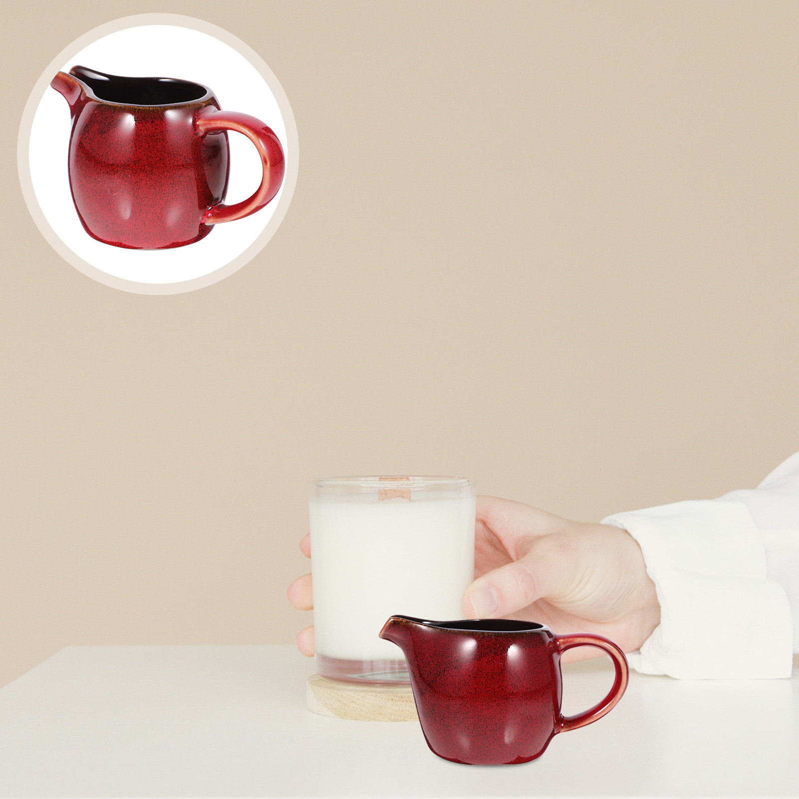 Coffee Tea Creamer - Jarro de Cerâmica para Creme com