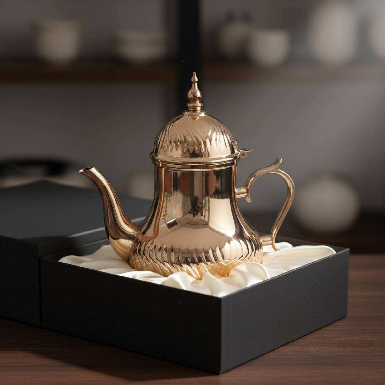 Coffee Tea Pot - Cafeteira Árabe Dallah Polida com Espelho,