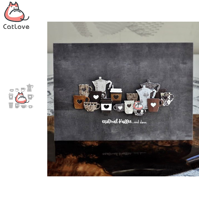 Coffee Stencil Art - Catlove xícara de café corte de
