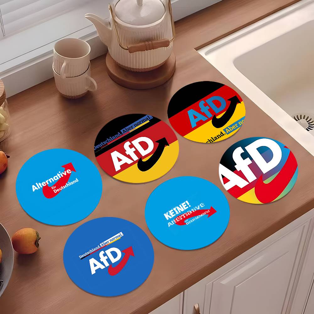 Alternative To Coffee And Tea - A-Alternative Afd Coasters Redondos de Madeira