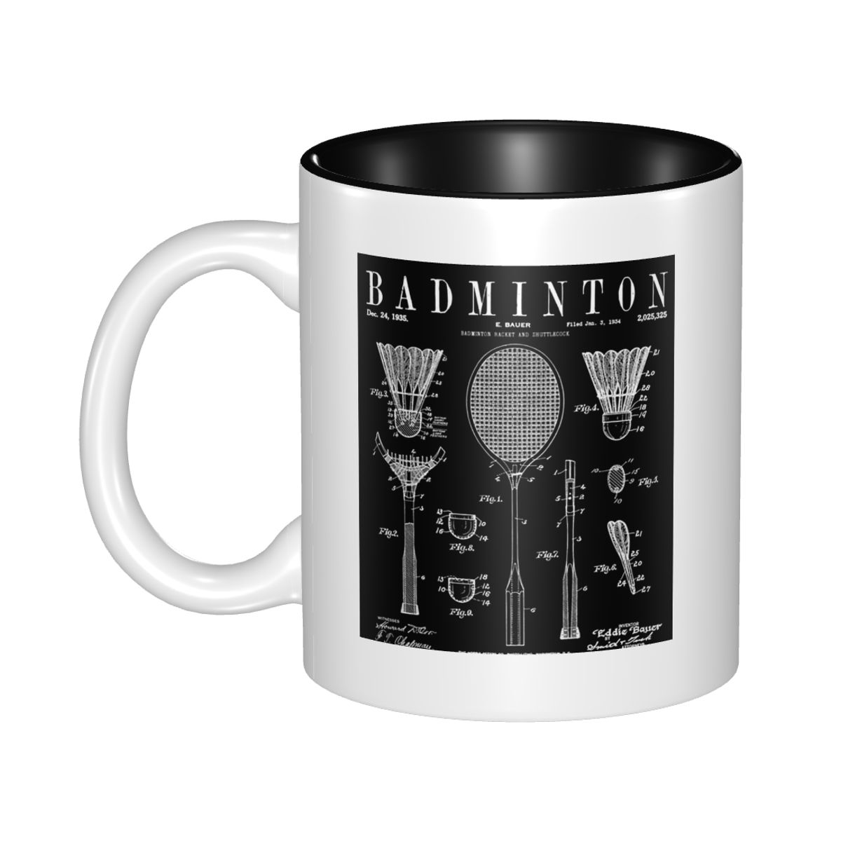 Coffee Tea Drawing - Caneca de Cerâmica Divertida com Estampa
