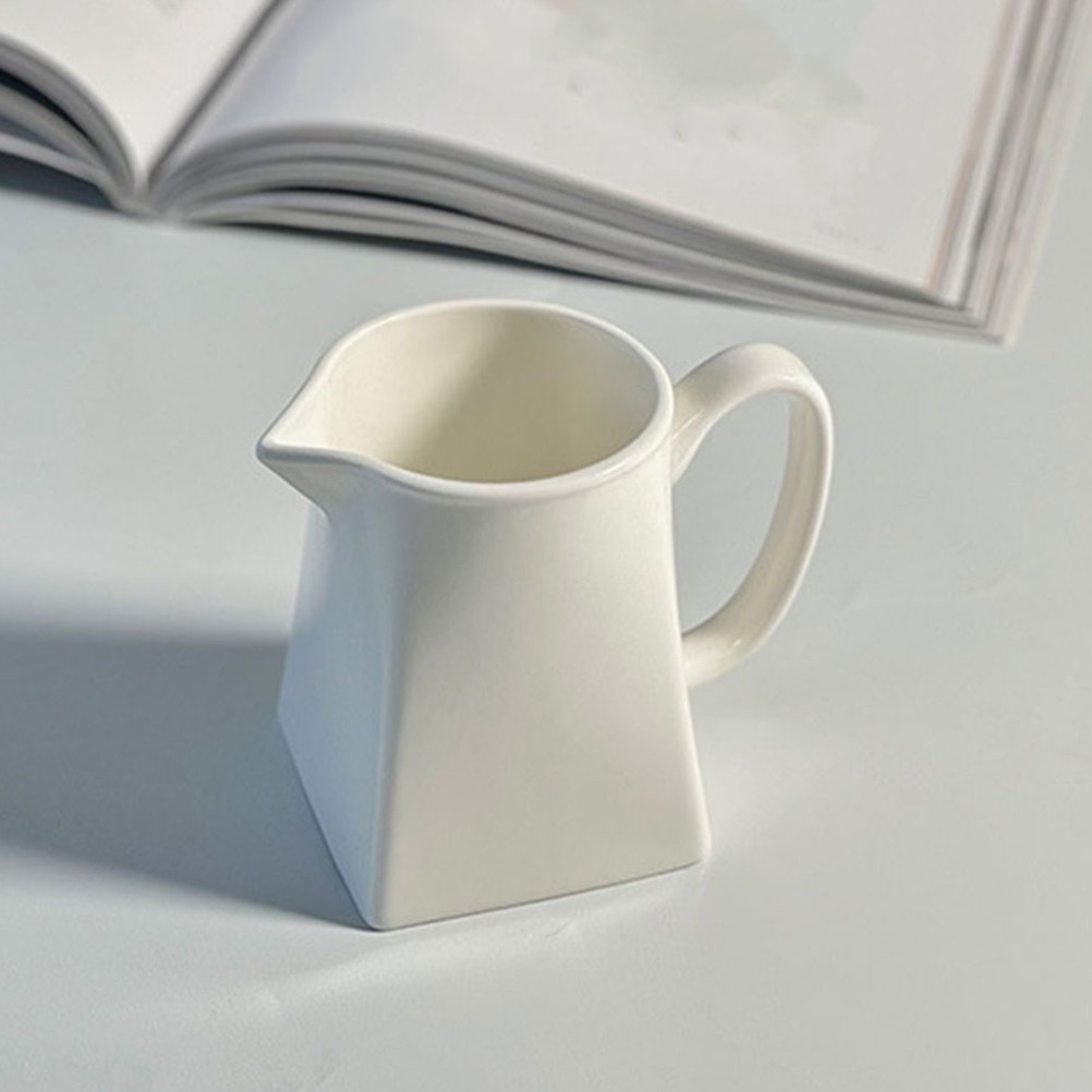 Coffee Tea Creamer - Jarra de Creme de Cerâmica Branca