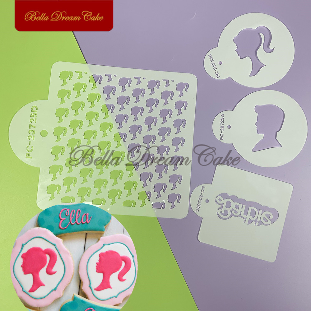 Coffee Stencil Art - Cartoon Cookies Stencil, Dog Fondant, Biscuit