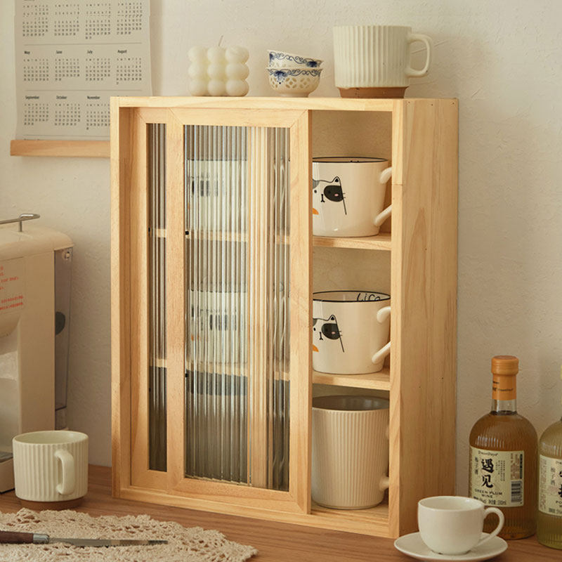 Coffee Tea Display - Caixa de Armazenamento de Madeira Sólida