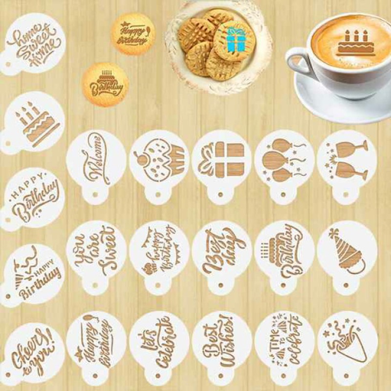 Coffee Stencil Art - Profissional diy latte arte estênceis conjunto