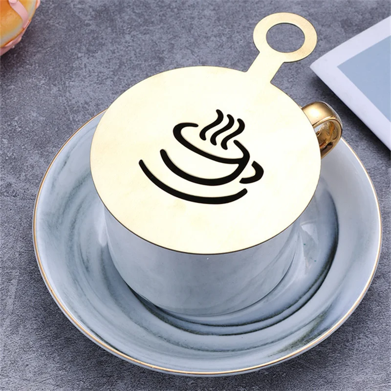 Conjunto de 4 Estênceis Dourad - Coffee Stencil Art avaliação e preço
