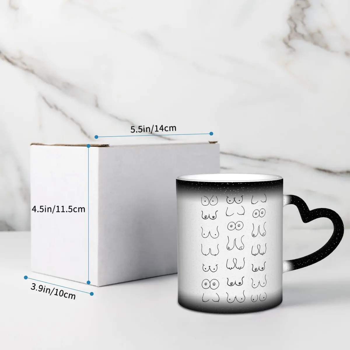 Caneca de cerâmica com desenho - Coffee Tea Drawing avaliação e preço