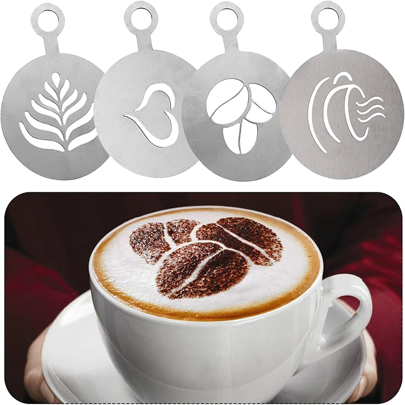 Conjunto de 4 Estênceis de Caf - Coffee Stencil Art avaliação e preço