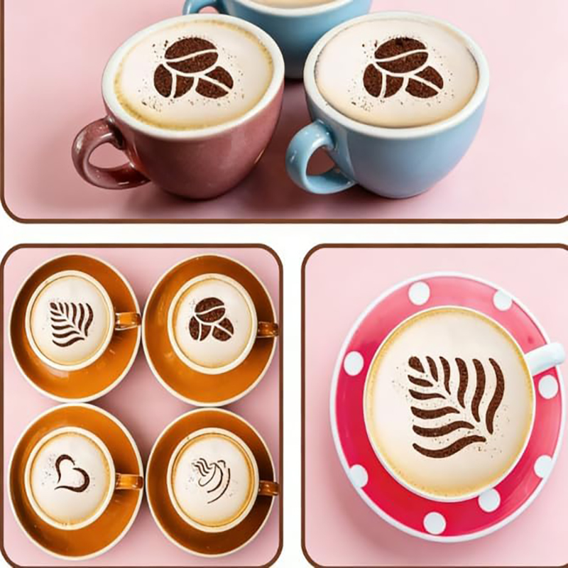 Conjunto de 4 Estênceis de Caf - Coffee Stencil Art avaliação e preço