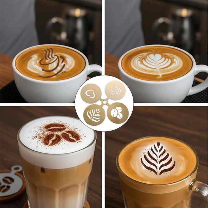 Conjunto de 4 Peças de Estênce - Coffee Stencil Art avaliação e preço