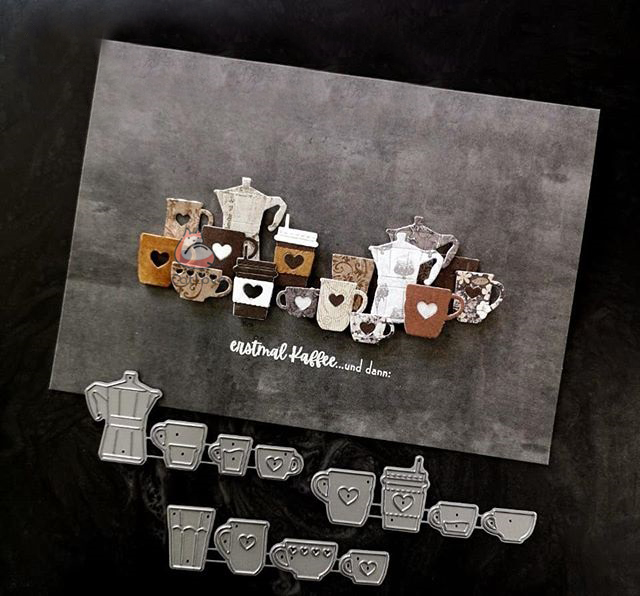 Catlove xícara de café corte d - Coffee Stencil Art avaliação e preço
