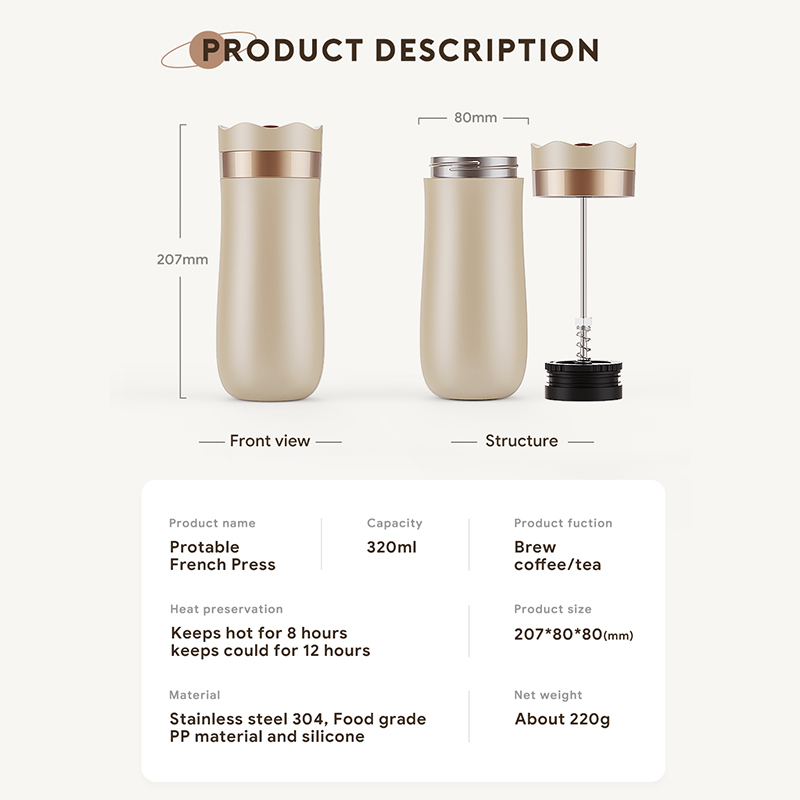 Caneca de viagem isolada com f - Coffee Tea Press avaliação e preço