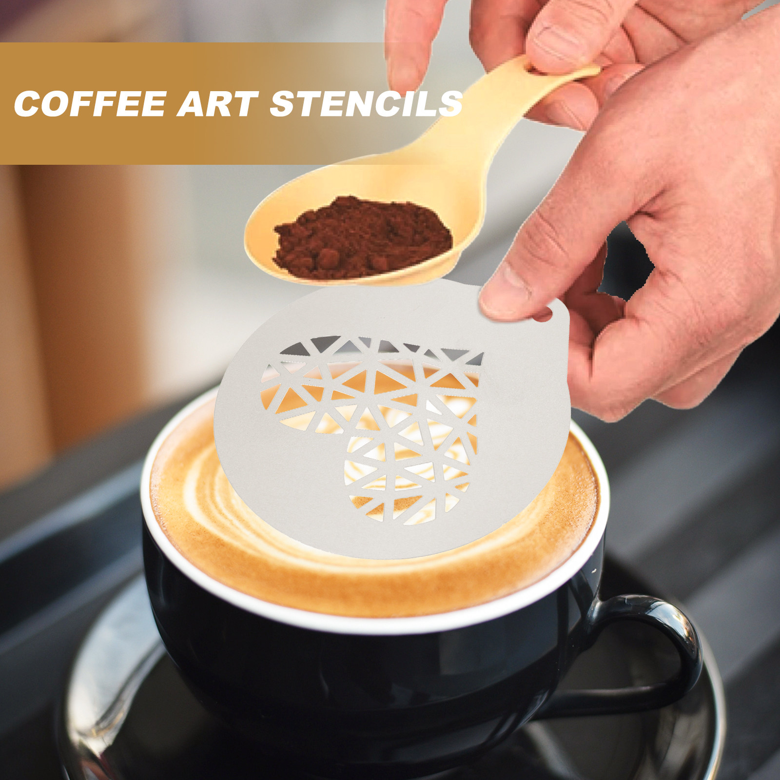 Conjunto de 3 Stencils de Café - Coffee Stencil Art avaliação e preço