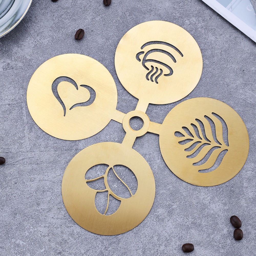 Conjunto de 4 Moldes de Café L - Coffee Stencil Art avaliação e preço