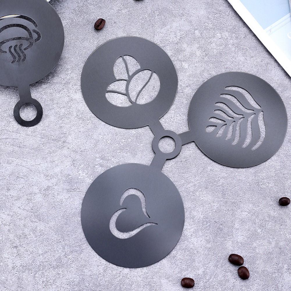 Conjunto de 4 Moldes de Café L - Coffee Stencil Art avaliação e preço
