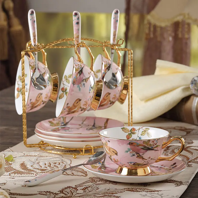 Rosa Pássaro Porcelana Conjunt - Coffee Tea Creamer avaliação e preço
