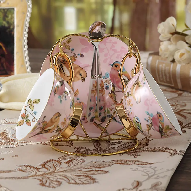 Rosa Pássaro Porcelana Conjunt - Coffee Tea Creamer avaliação e preço