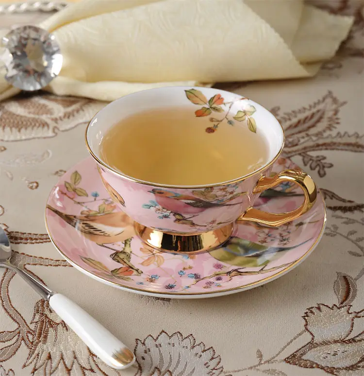 Rosa Pássaro Porcelana Conjunt - Coffee Tea Creamer avaliação e preço