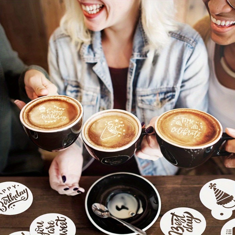 Profissional diy latte arte es - Coffee Stencil Art avaliação e preço