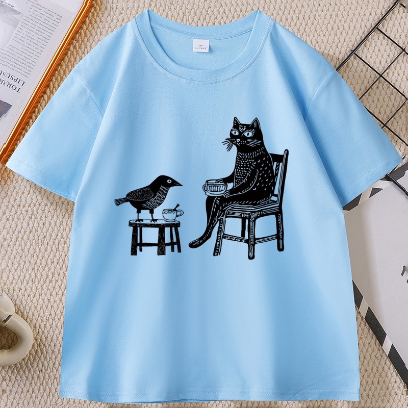 Camiseta gráfica feminina com  - Coffee Tea Drawing avaliação e preço