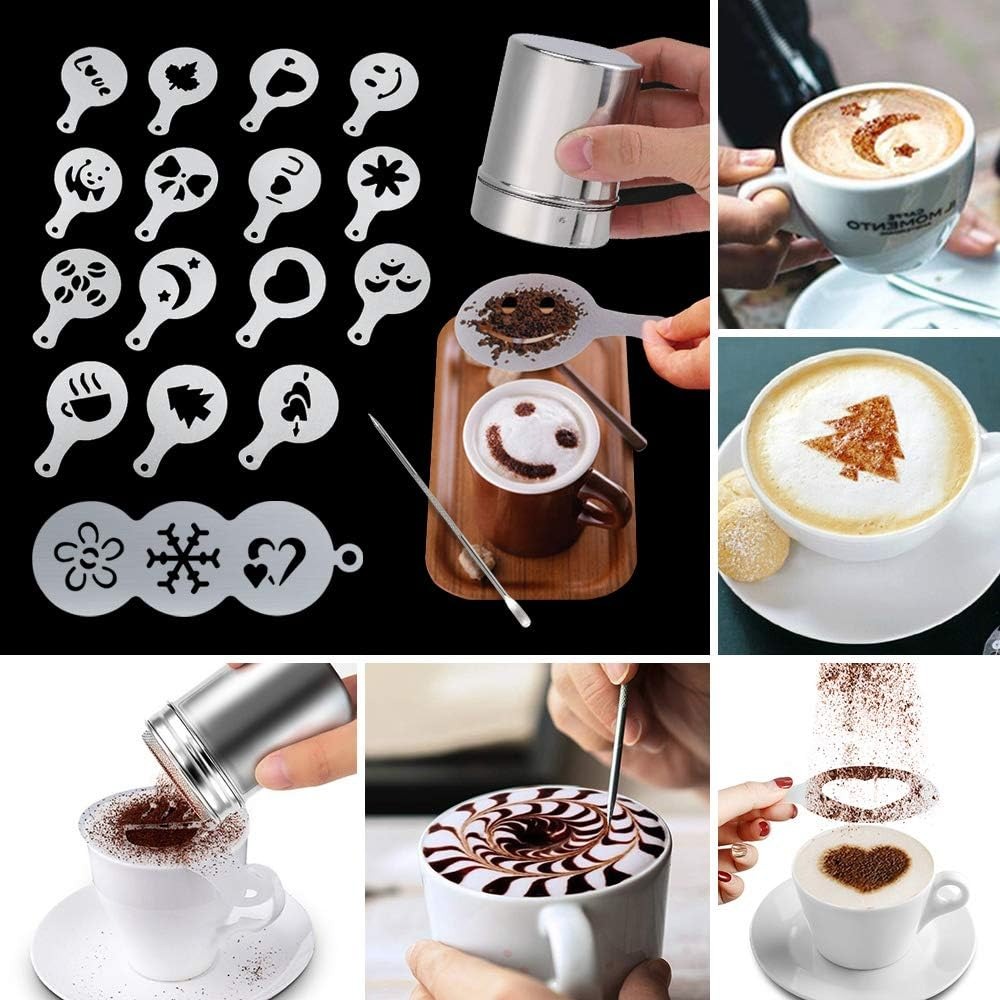 Conjunto de Espumador de Café  - Coffee Stencil Art avaliação e preço