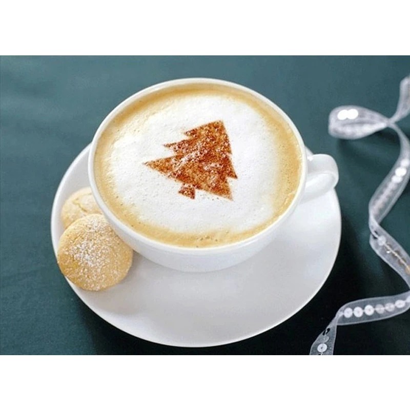 16 peças estênceis de arte de  - Coffee Stencil Art avaliação e preço