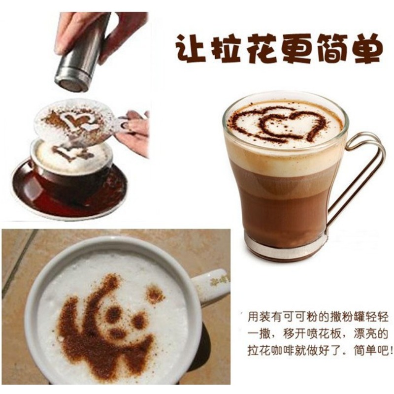 16 peças estênceis de arte de  - Coffee Stencil Art avaliação e preço